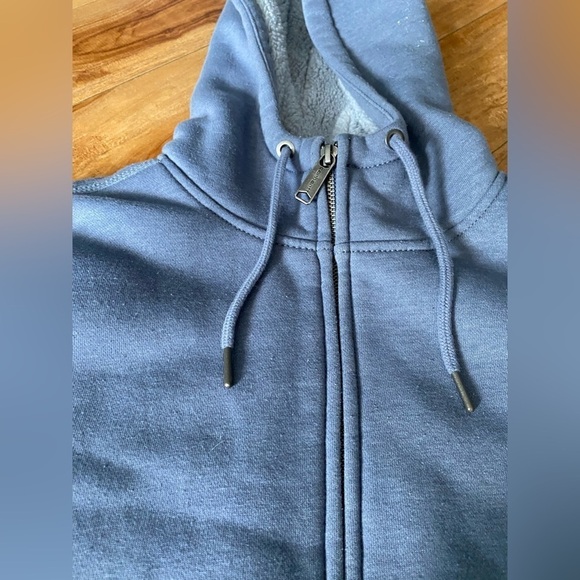 Carhartt Blue/Grey Fleeced Lined Zip-up Hoodie Jr Size Large (unisex) - Picture 9 of 10